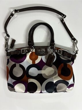 Coach Madison Graphic Op Art Sophia Satchel